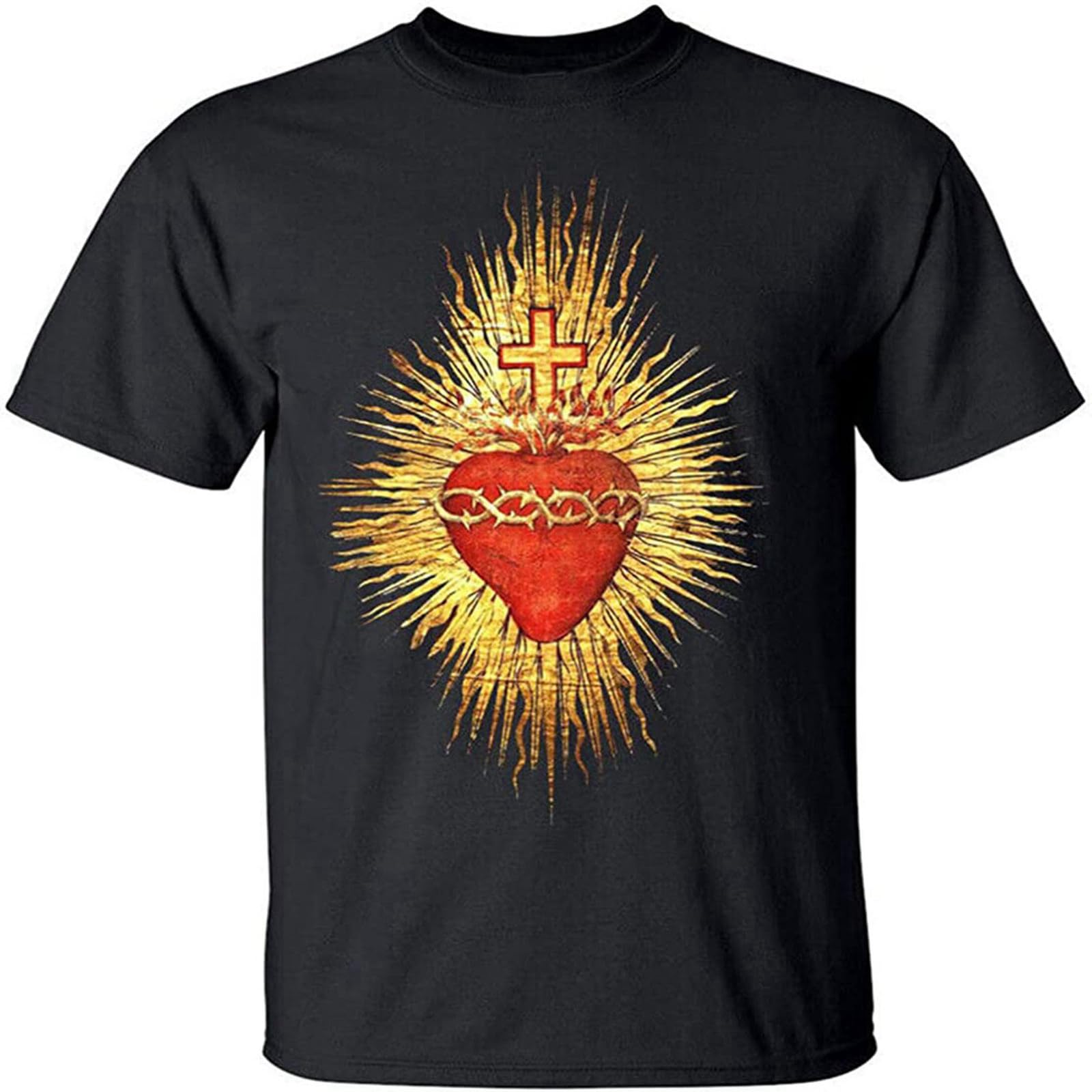 LI YA DENTAL The Sacred Heart of Jeschrist T Shirt Black XXL