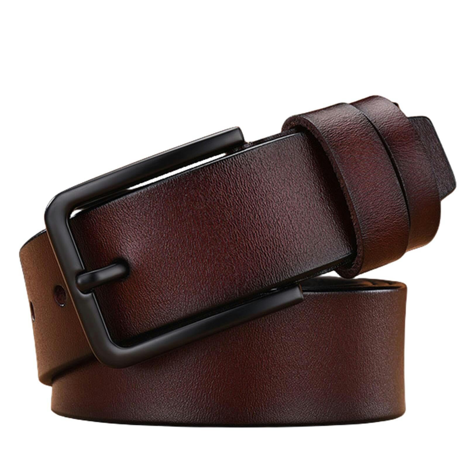 TsoLay Cintura Di Cuoio Cintura In Pelle Di Moda Semplice Da Uomo, Cintura In Pelle Maschile Da Uomo, Cintura In Pelle Per Spilla, Cintura Casual.