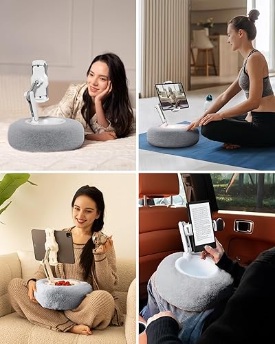 Miniatura 2 de Viozon Almohada con soporte para tablet, compatible con teléfono/tableta de 4.7 a 13 pulgadas, iPad, iPhone, Samsung, Google, Kindle, soporte de