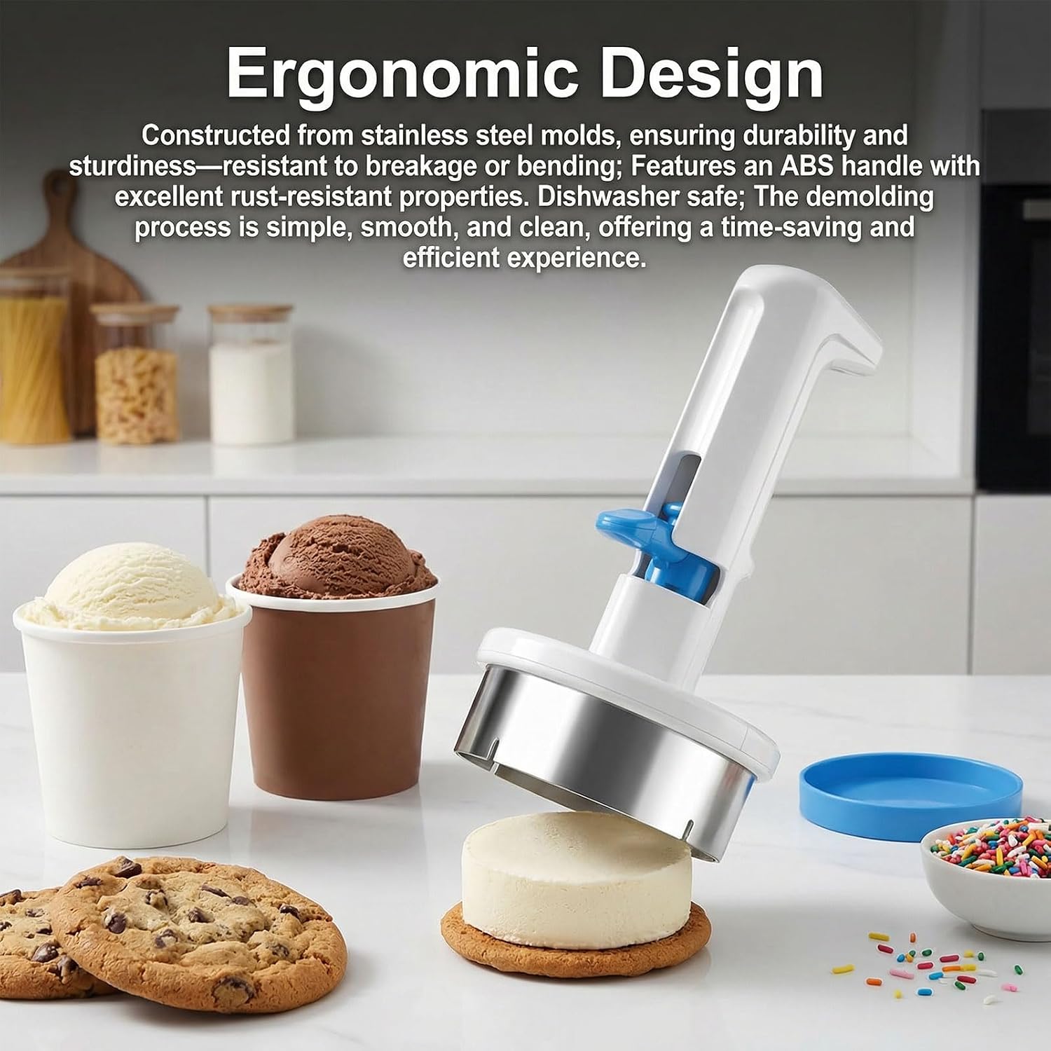 Sweet Success? A Full Review of the 3Pcs Ice Cream Sandwich Maker Kit (Stainless Steel, Scoop, Spatula) for Easy DIY Desserts in Your USA Kitchen! Review USA 2025