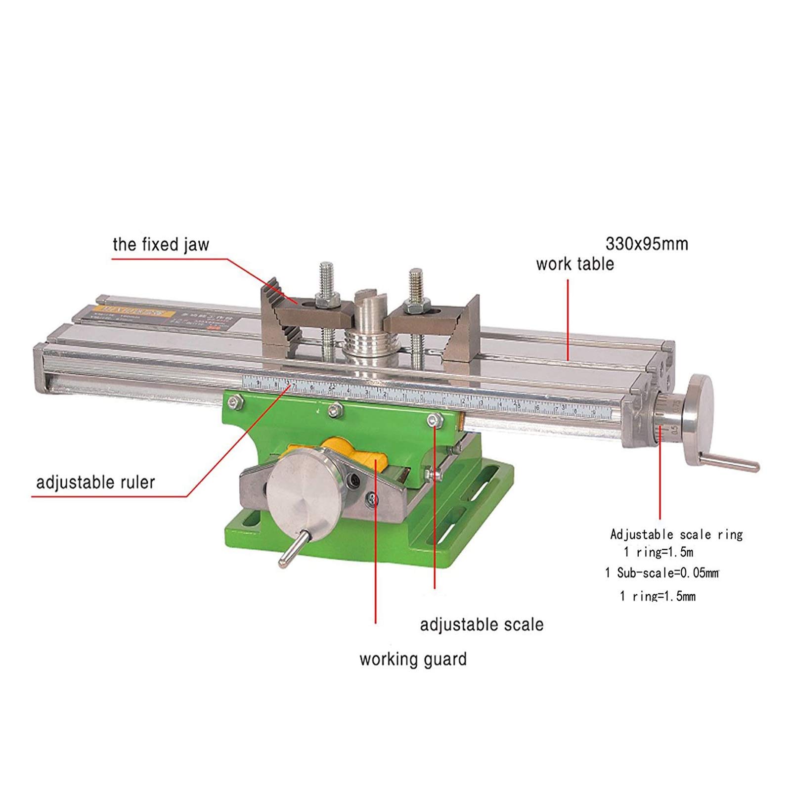 LUA - Table Coulissante De Perceuse D'établi Table à Glissière Croisée