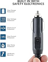 Vista 2 de Cable de alimentación auto del cargador del coche de DC para el reproductor de DVD portátil Coby TF-DVD7005