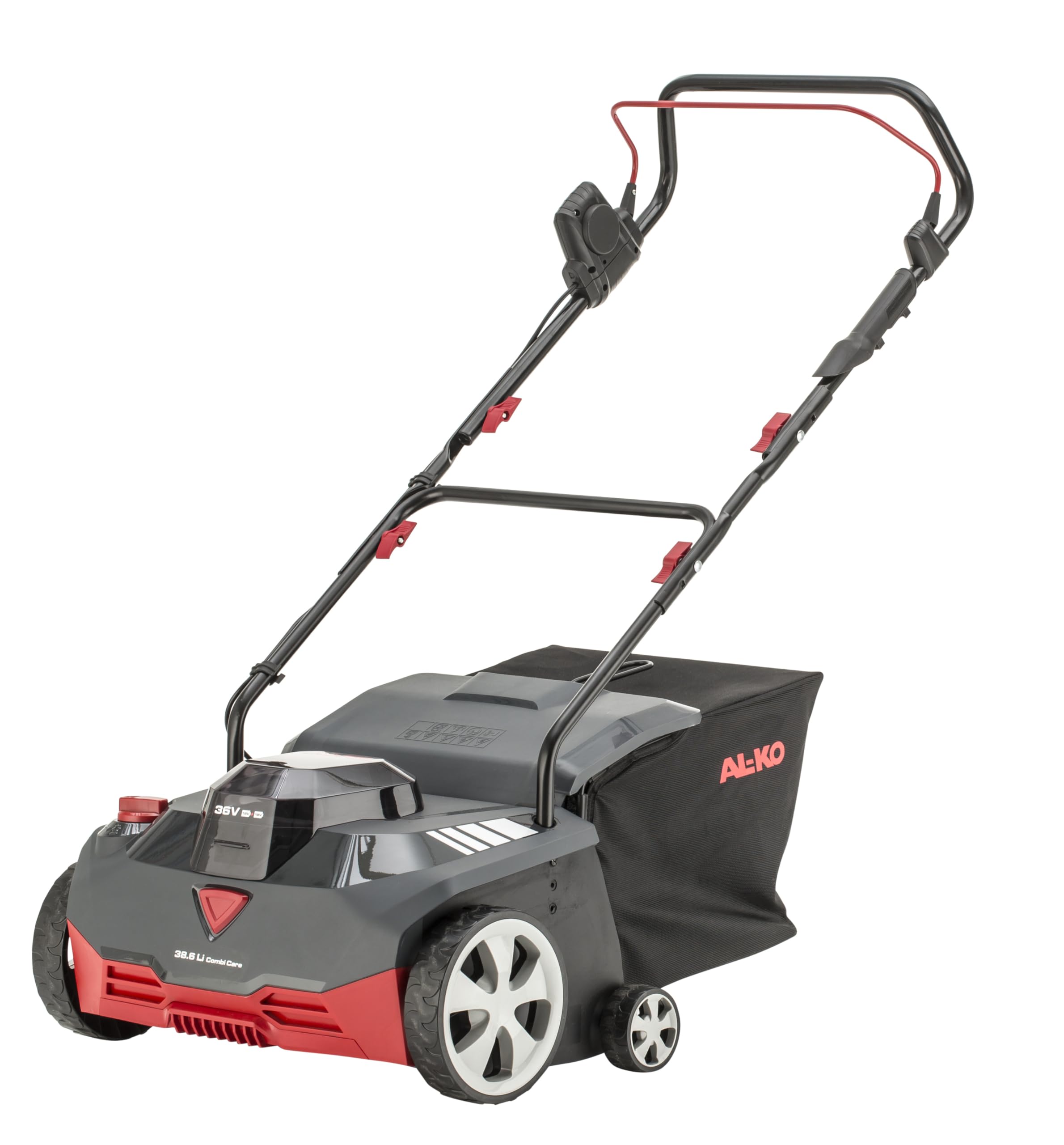 AL-KO Escarificador de batería 38.6 Li Combi Care, 38 cm de Ancho de Trabajo, Ajuste Central de Altura, 14 Cuchillas de Acero, para césped de hasta 400 m², batería y Cargador no incluidos
