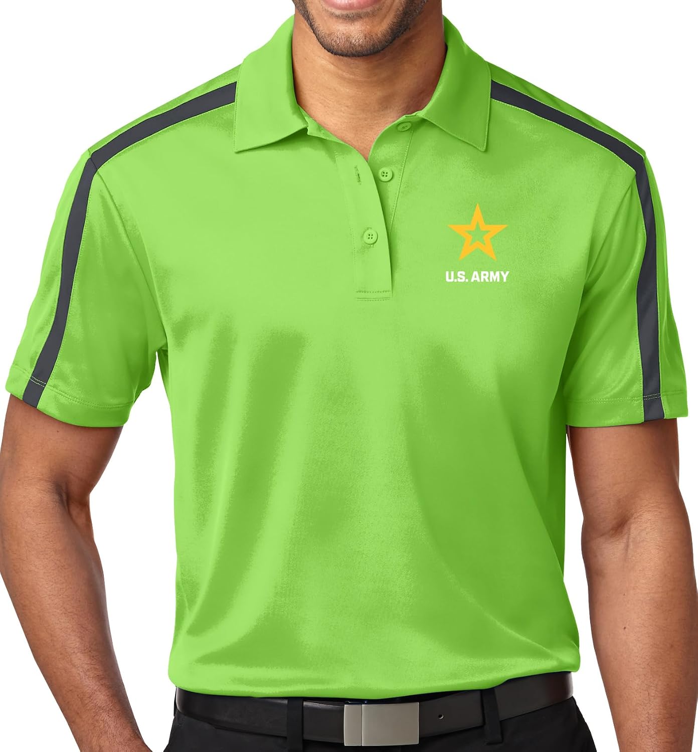 Men's Army Logo White Crest Colorblock Polo Shirt