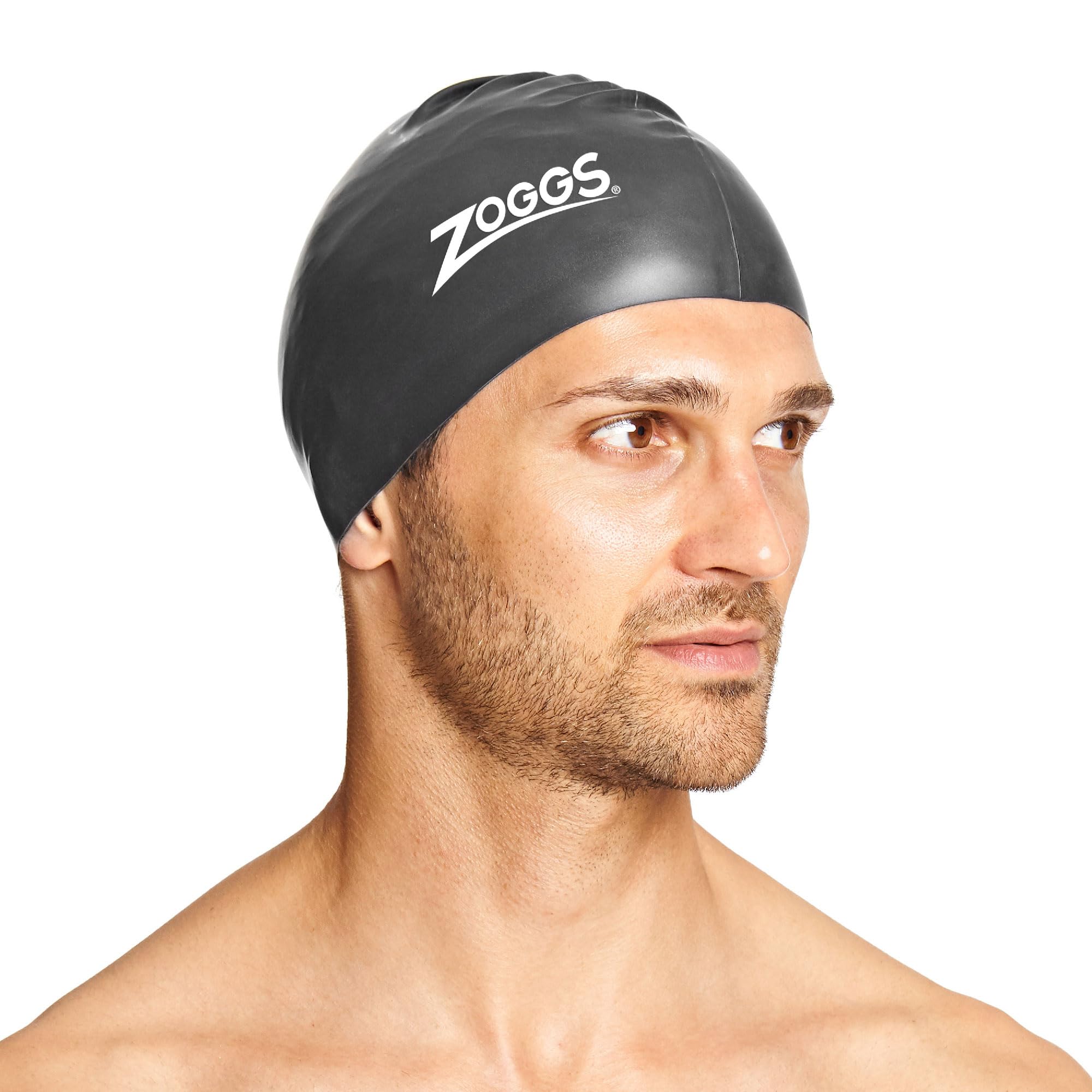 Zoggs Czepek kąpielowy Silicone Cap, Black, Onesize, 300771