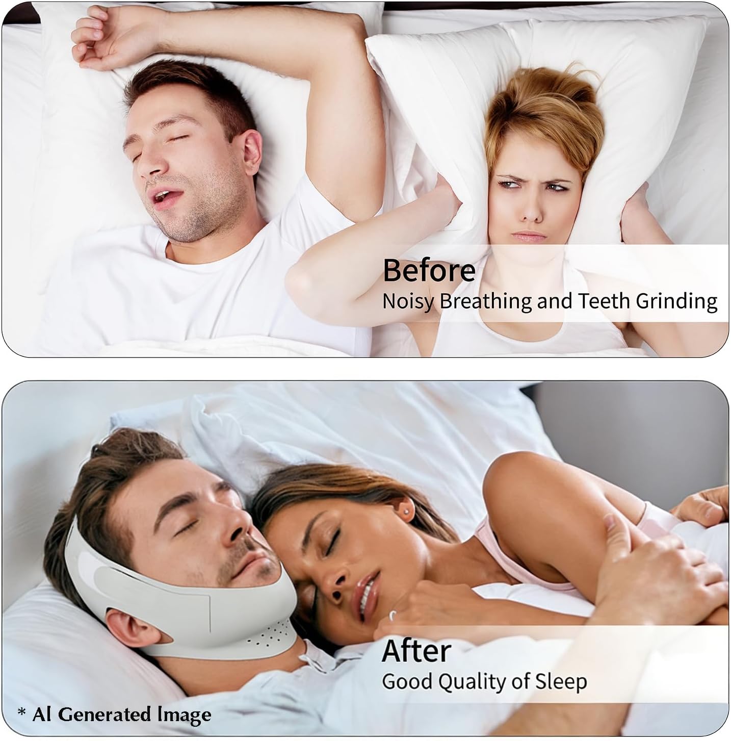 Anti Snore Chin Strap for CPAP Users Chin Strap for Sleeping Anti Snoring Devices Sleep Support Snore Stopper for Men Women Traceless Breathable Reusable Stop Snoring Solution,M,Green
