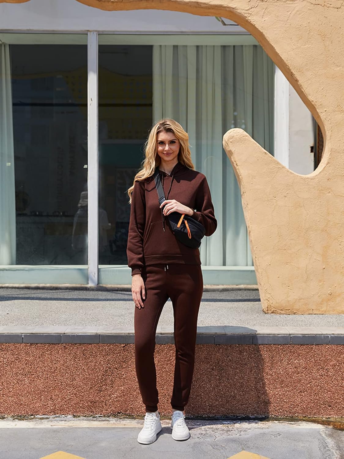 Alunzoem Sweatsuits for Women Set 2 Piece Jogging Outfits Long Sleeve Hoodie Sweatshirt Sweatpants Tracksuit - Image 5