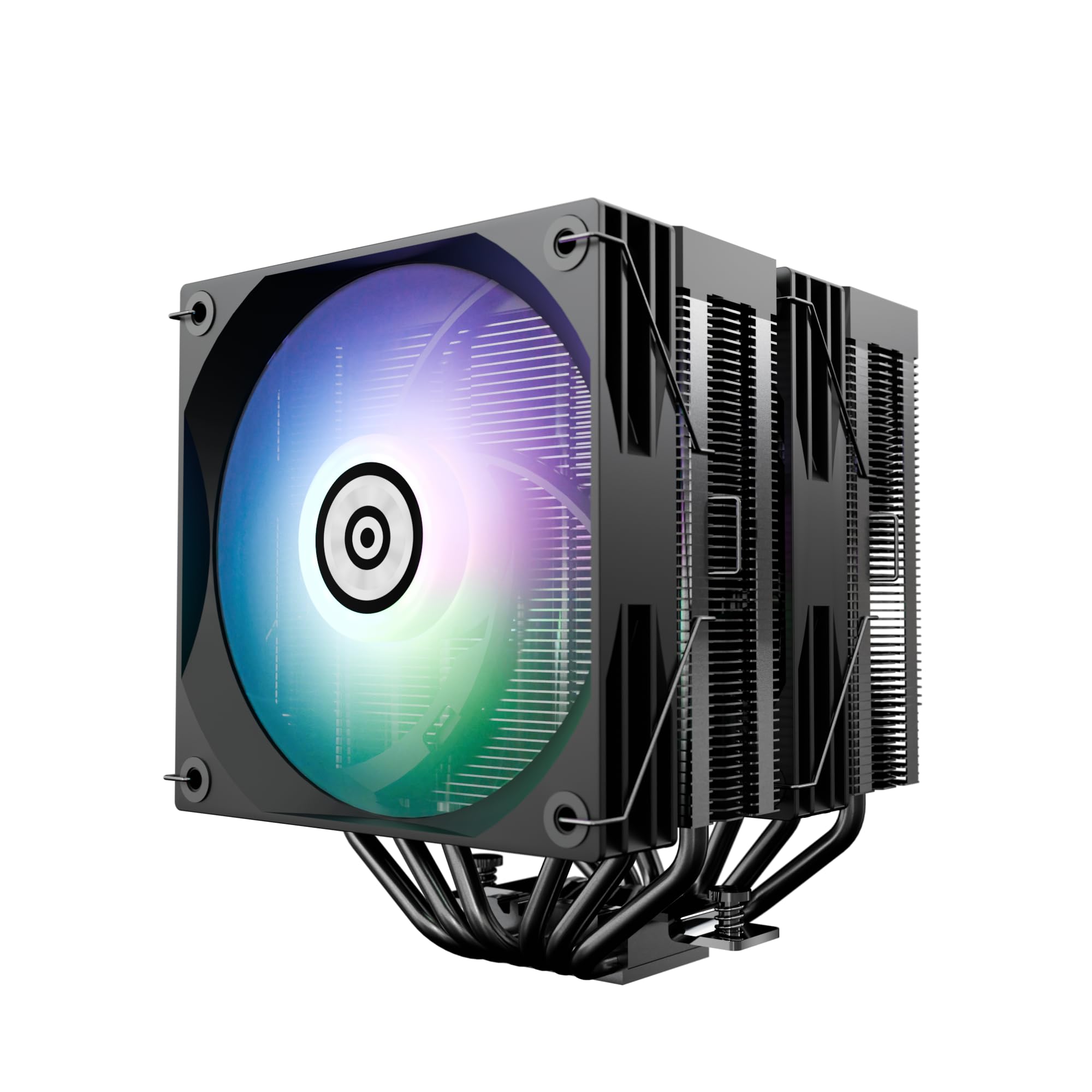 ENERMAX ETS-TD60D-ARGB Dual-Tower | Cyfrowy wskaźnik statusu | 2 x 120 mm łożysko PWM FAN FDB |TDP 250W +|6x 6mm Composite Heatpipes |w zestawie Dow Corning TC-5888 |Intel LGA1851/1700/115x AMD AM5