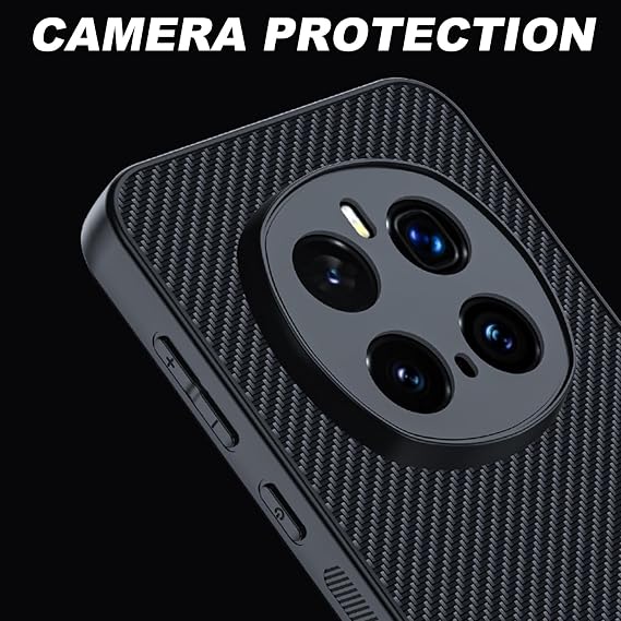 Case for Honor Magic 7 Pro/7, Carbon Fiber Texture Leather Cover Camera Lens Protection Anti-Scratch Anti-Fingerprint Minimalist Phone Case,Yellow,7