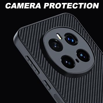 Case for Honor Magic 7 Pro/7, Carbon Fiber Texture Leather Cover Camera Lens Protection Anti-Scratch Anti-Fingerprint Minimalist Phone Case,Yellow,7