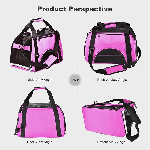 Foto 4 de 6 de PETCUTE Transportadora para Gatos Transportín para Perros Pequeño Bolsa de Transporte para Mascotas