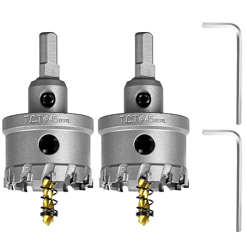 Miniatura 22 de SALI 1-1/16" (27mm) Kit de sierra perforadora TCT con punta de carburo de tungsteno Broca de sierra perforadora con punta de carburo con broca