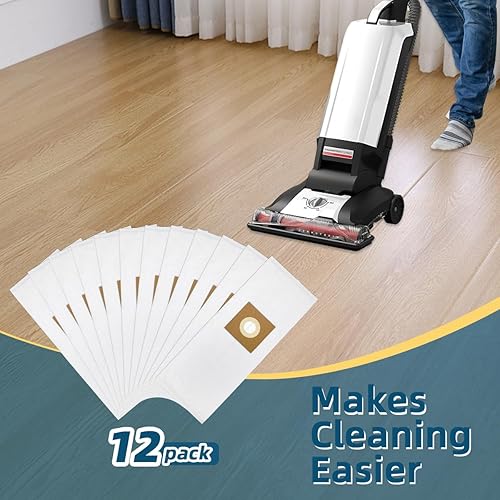 Miniatura 8 de Paquete de 12 bolsas de vacío HEPA tipo Y de repuesto para aspiradoras Hoover WindTunnel de estilo vertical Y, Z, YZ, bolsa de filtro 4010100Y