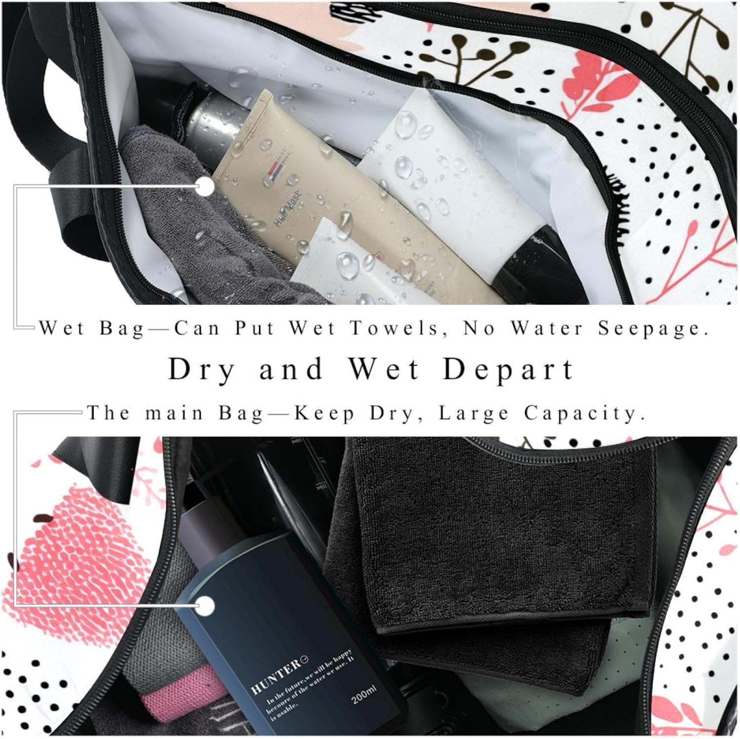 Gym Bags for Women,Duffle Bag for Travel,Floral Animal,Gym Bag for Men