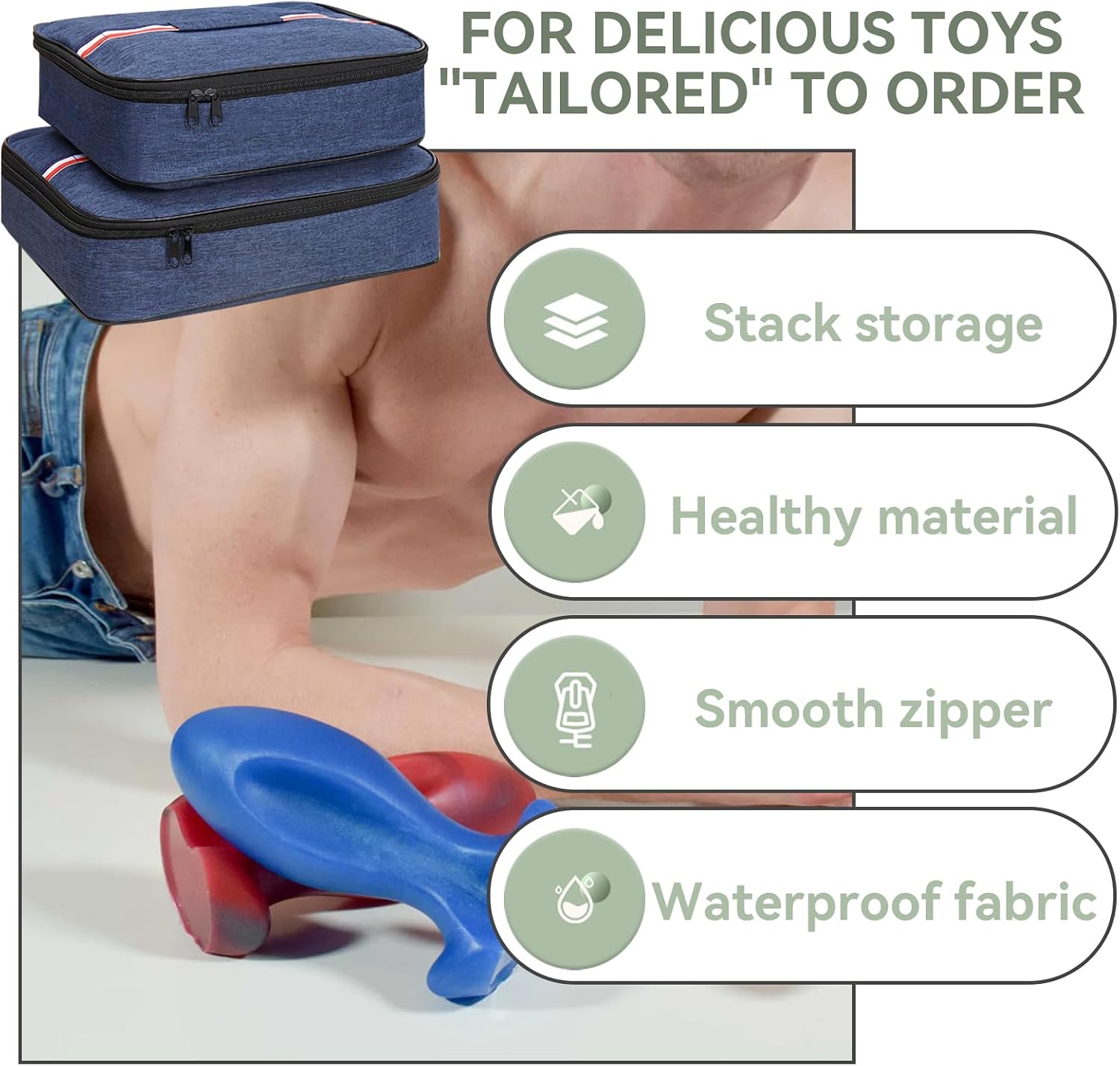 Sex Toy Storage Organizer with Locks Discreet Lockable Adult Game Toys Bag 12.5" Large Lock Toy Box Travel Bag (Pink, 12.5" x 10" x 2.75")