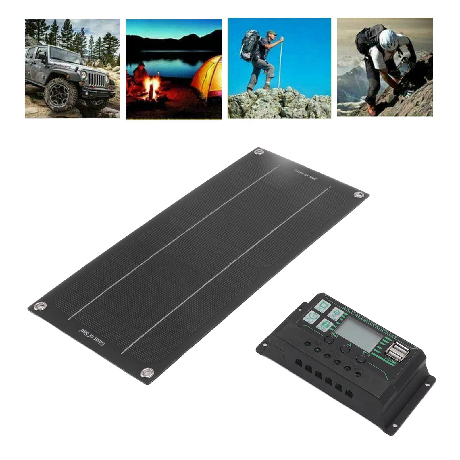 Zestaw ładowarki do akumulatora słonecznego 600 W Przenośny zestaw do panelu słonecznego 18 V Wysokowydajna ładowarka słoneczna do samochodu kempingowego Łódź podróżna na zewnątrz