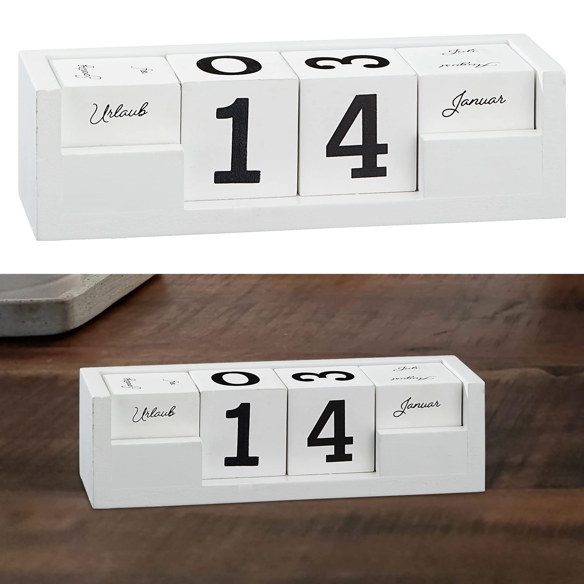 Calendrier Perpétuel à Cubes Vintage Années 70 - Design Rétro - Marque SAMP