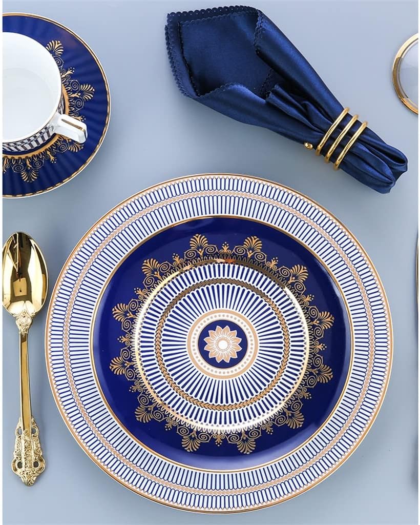 Ceramic Cutlery Set Dinner Plate Restaurant Disc Dish Placemat Complete