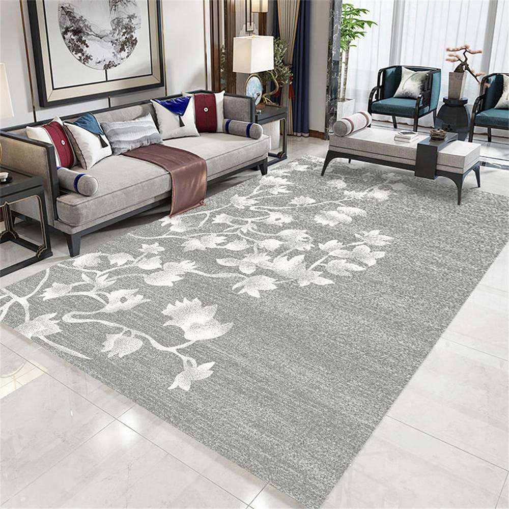 Tapis de salon moderne 3D gris et blanc 100x160 cm pour chambre d'enfant