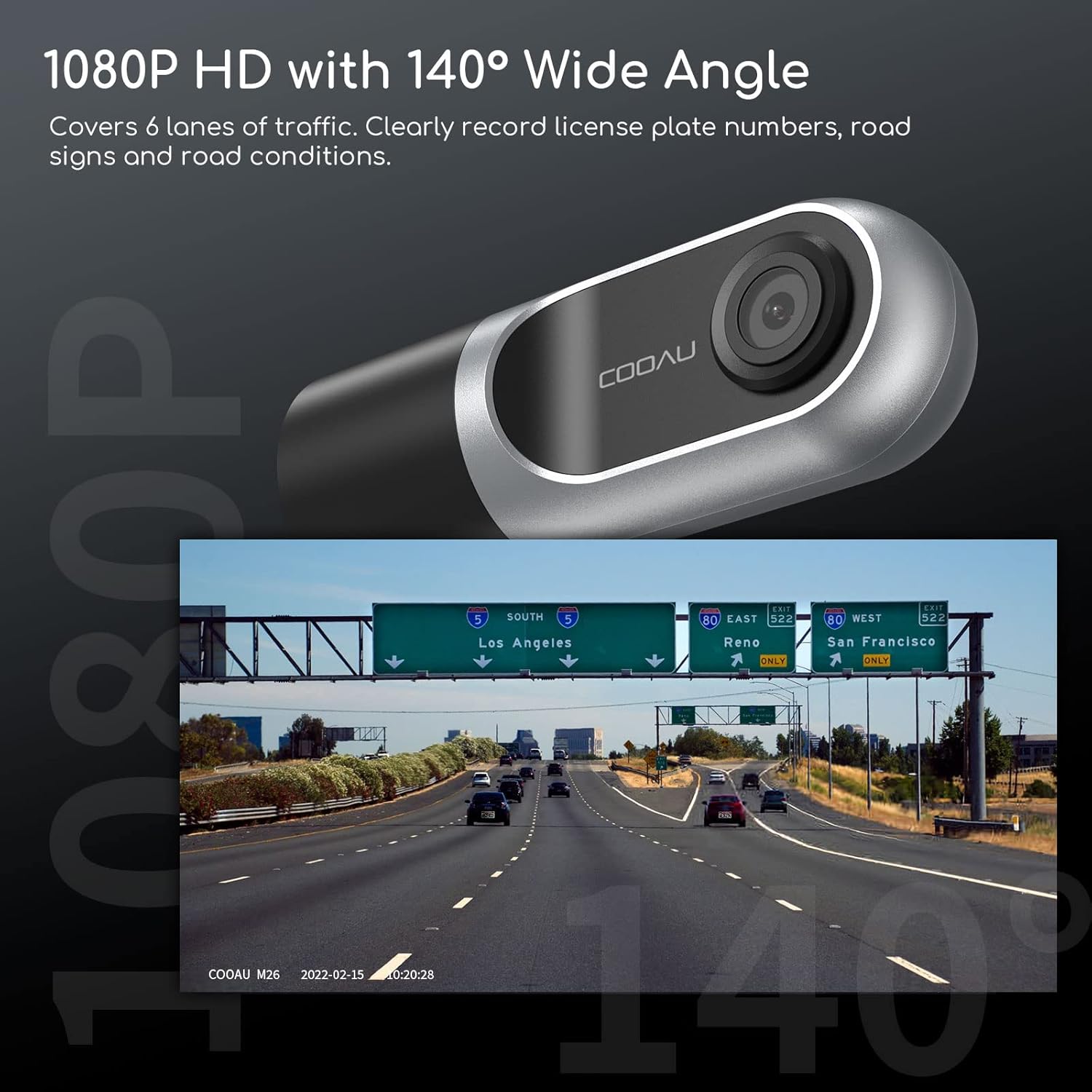 Smartphone connected to dash cam via Ficam app