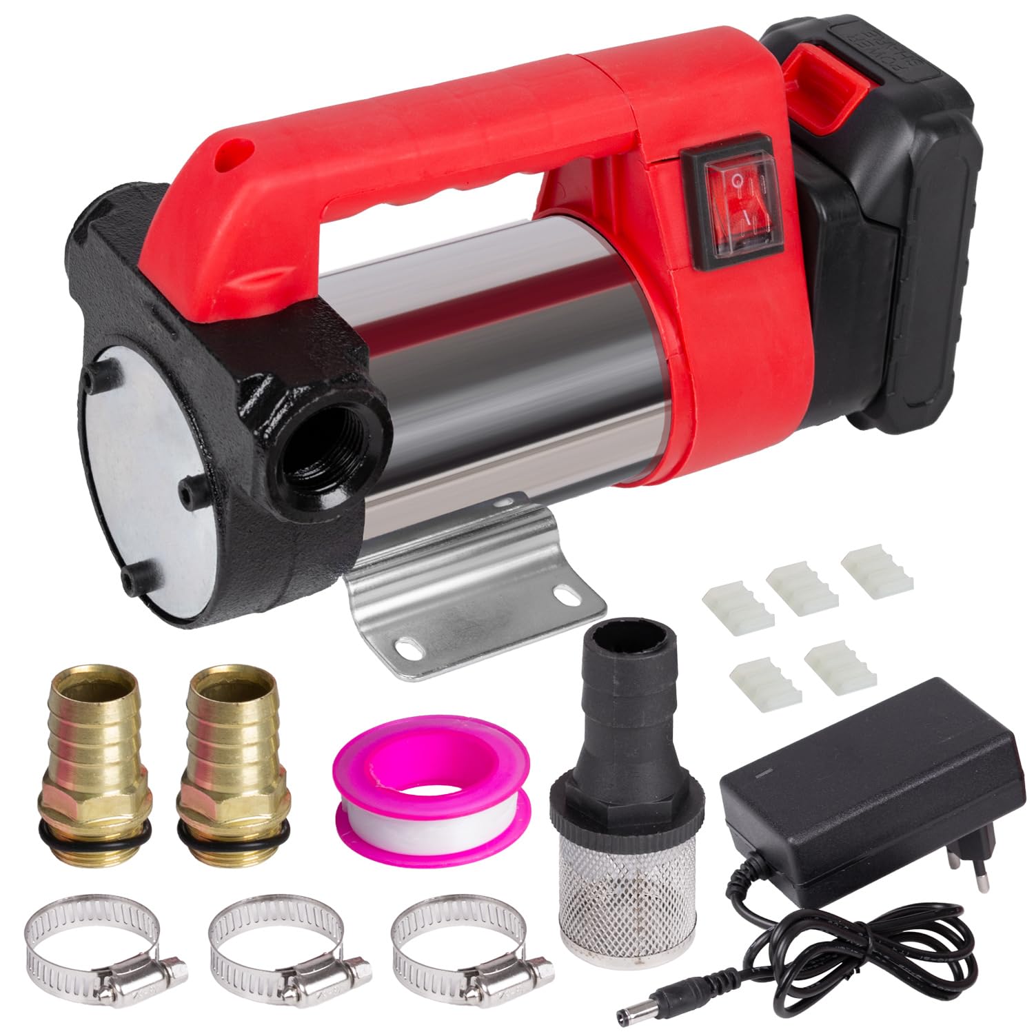 Profi-Pumpe® Diesel Star ACCU 260-4.2 | Bomba de Trasvase Inalámbrica 24V | Batería Li-Ion 2000mAh y 260W | Caudal 45 l/min | Incluye Cargador y Accesorios | Portátil y Autoaspirante