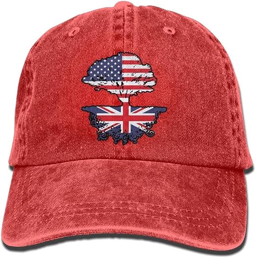 QIFLY Cappellino da baseball da donna regolabile Snapback Flat Retro America USA bandiera americana 3D Embroidered Baseball Cap Cotton Sun Hat regolabile unisex, 0A Marine, Taglia unica