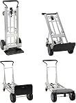 COSCO 4-in-1 Folding Series Hand Truck with Flat-Free Wheels