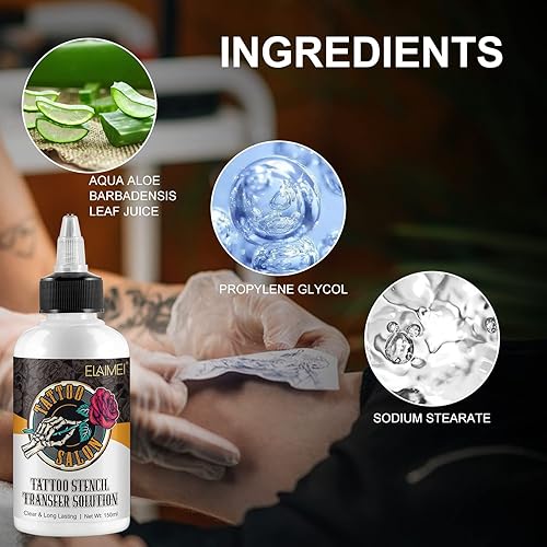 Miniatura 5 de Gel de transferencia de plantillas de tatuaje, crema mágica para plantillas, solución de aplicación de tatuaje para plantillas de máquinas de papel