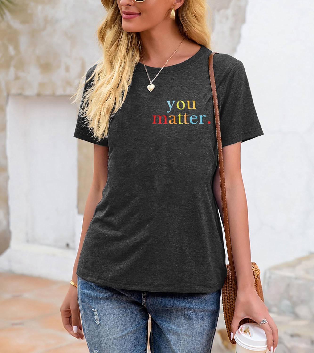 You Matter Shirt Women Person Behind Me Tshirt Mental Health Awarenes Kindness Casual O Neck Tee Tops - Image 2