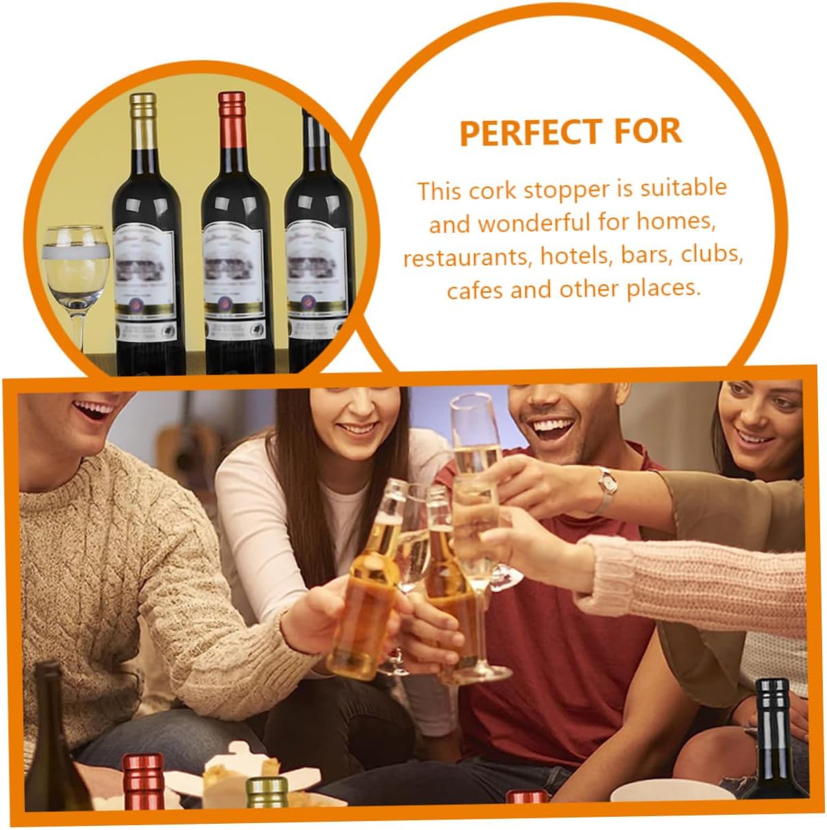 30 Sets PVC Heat Shrink Caps for Wine Bottles with Wooden Cork