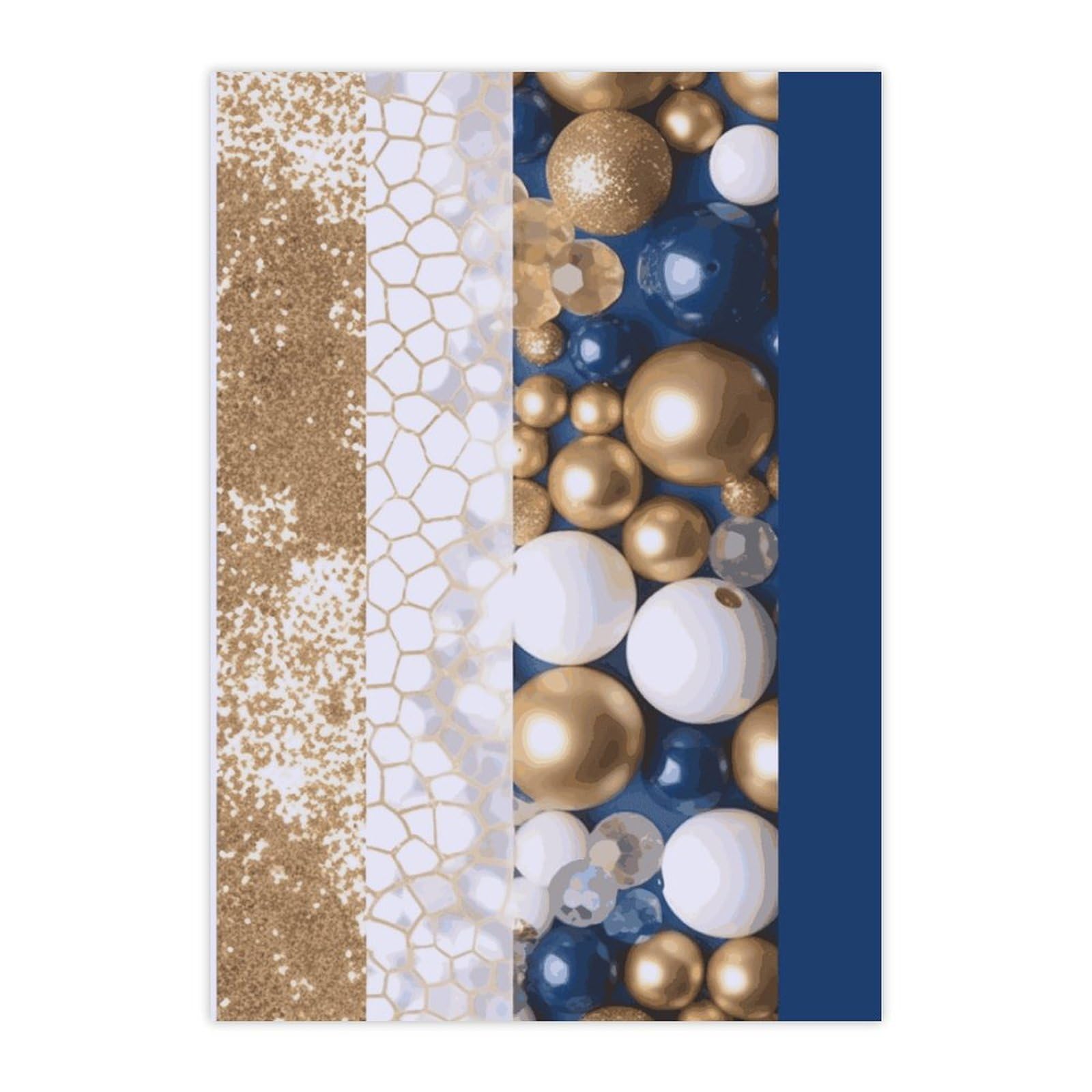 Autocollants imperméables dorés bleus et blancs pour gourde et déco PC portable