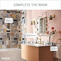 Vista 2 de Moen Weymouth Brushed Gold Bathroom Hand -Towel Ring, YB8486BG