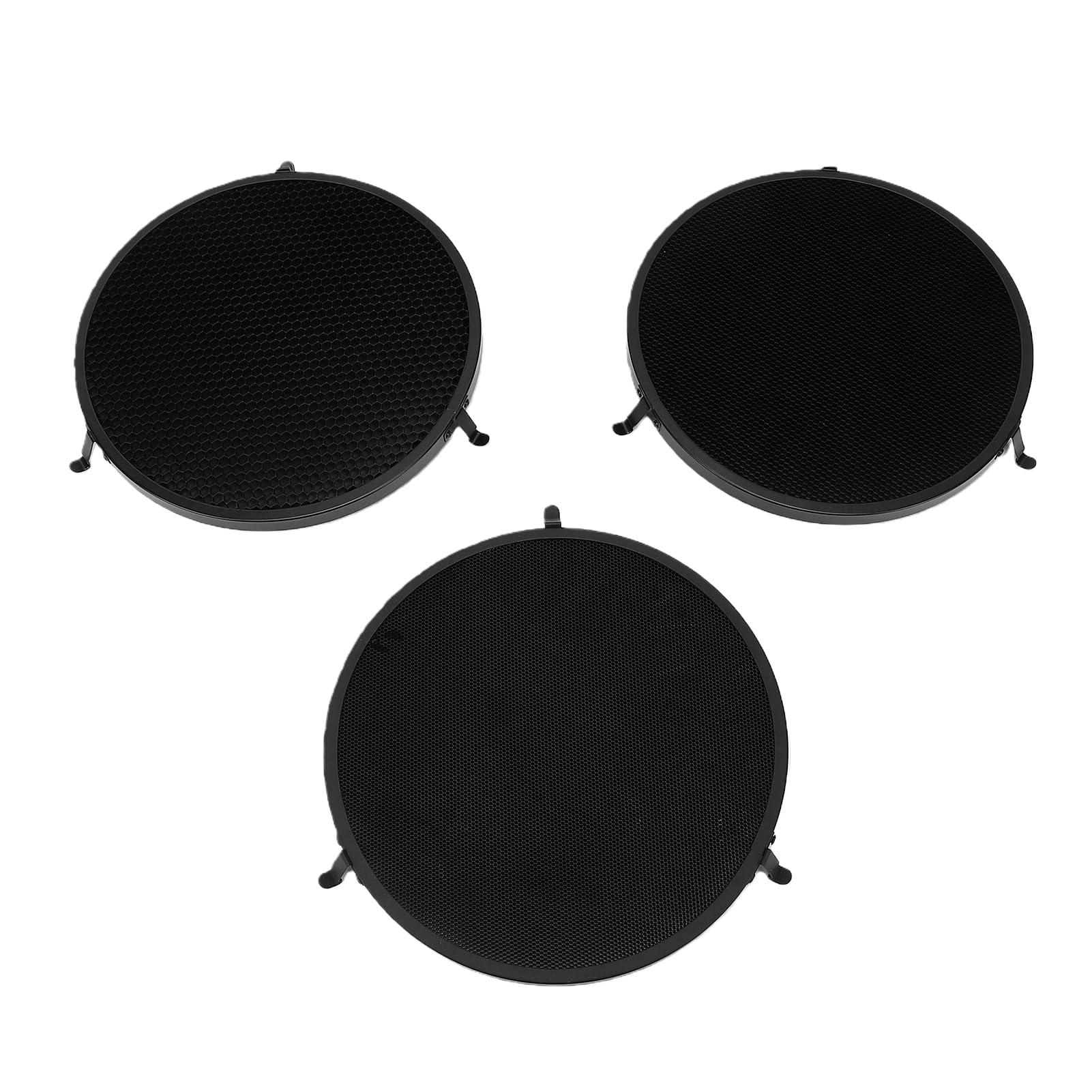 Fabater Rejilla de Fotografía, Paquete de 3 Modificadores de Luz de Control de Haz de 10° 30° 50°, Juego de Rejilla de Aluminio con Bolsa de Almacenamiento para Fotografía de Productos de Retrato con
