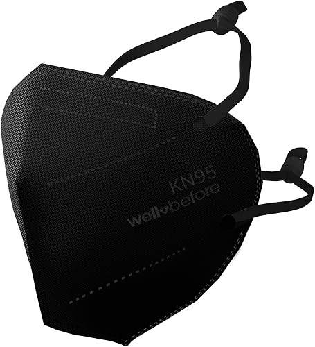 Well Before KN95 Disposable Face Mask 10 Pack | Individually Wrapped Mask with Adjustable Head strap