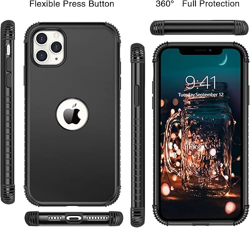 Miniatura 9 de BENTOBEN Fundas para iPhone 11 Pro Max 2 en 1 ajuste delgado resistente híbrido a prueba de golpes de TPU suave parachoques de policarbonato duro