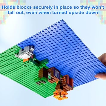 6 Pcs Classic Baseplates, Rectangle Building Base with 16 x 32 Stud Board