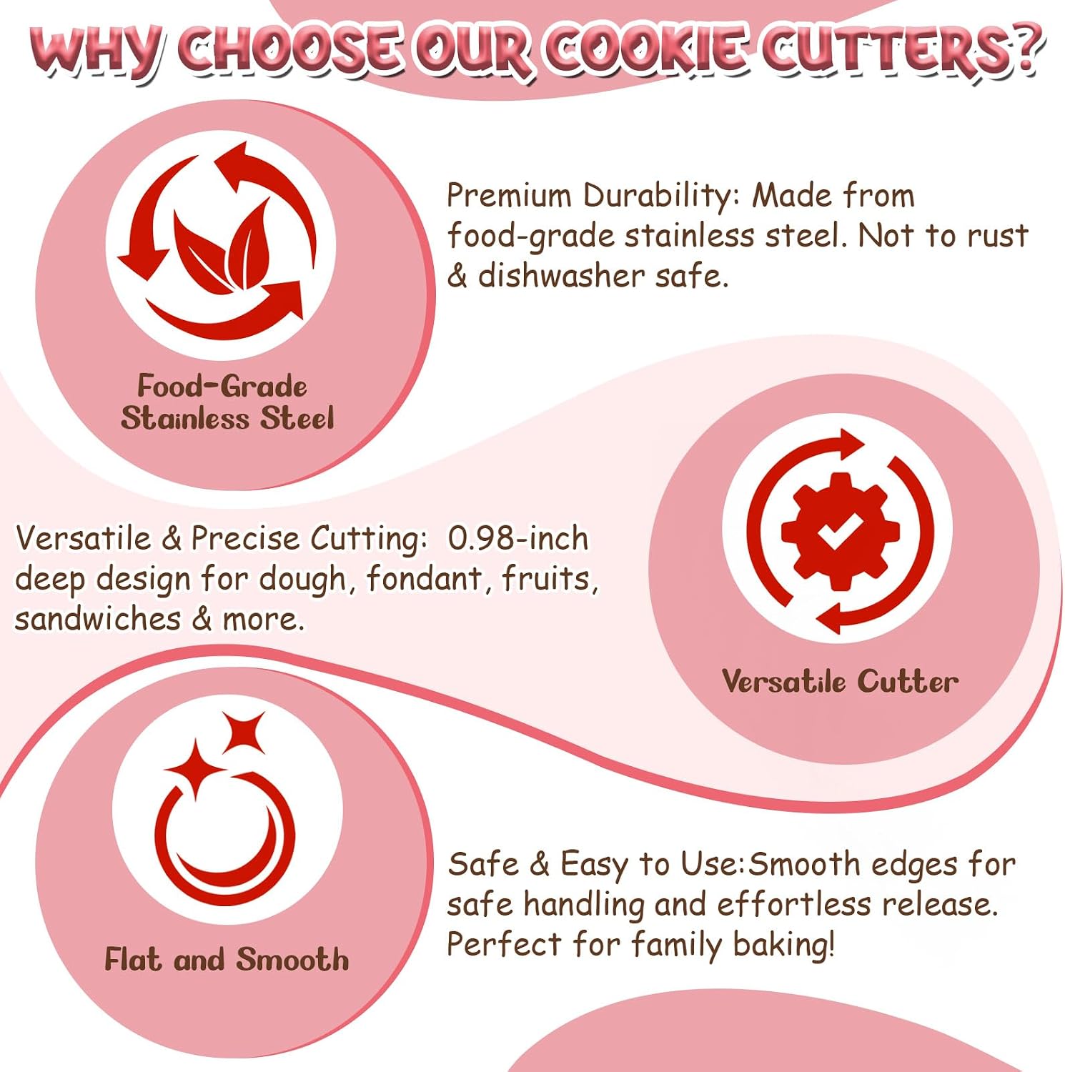 8 Pieces Bow Knot Baby Shower Cookie Cutters Set - Stainless Steel Cookie Biscuit Cutting Molds for Rattle Bottle Onesie Baby Shower Party DIY Craft Home Baking Supplies