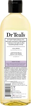 Dr Teal's Moisturizing Bath and Body Oil, Soothe & Sleep with Lavender Essential Oil, 8.8 fl oz