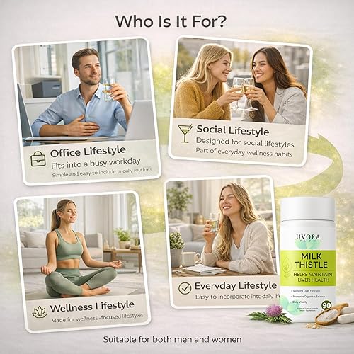 Miniatura 5 de EBEHDOQ Uvora - Desintoxicación de cardo mariano, suplemento de hierbas prémium con extracto de cardo mariano y antioxidantes, apoya la salud del