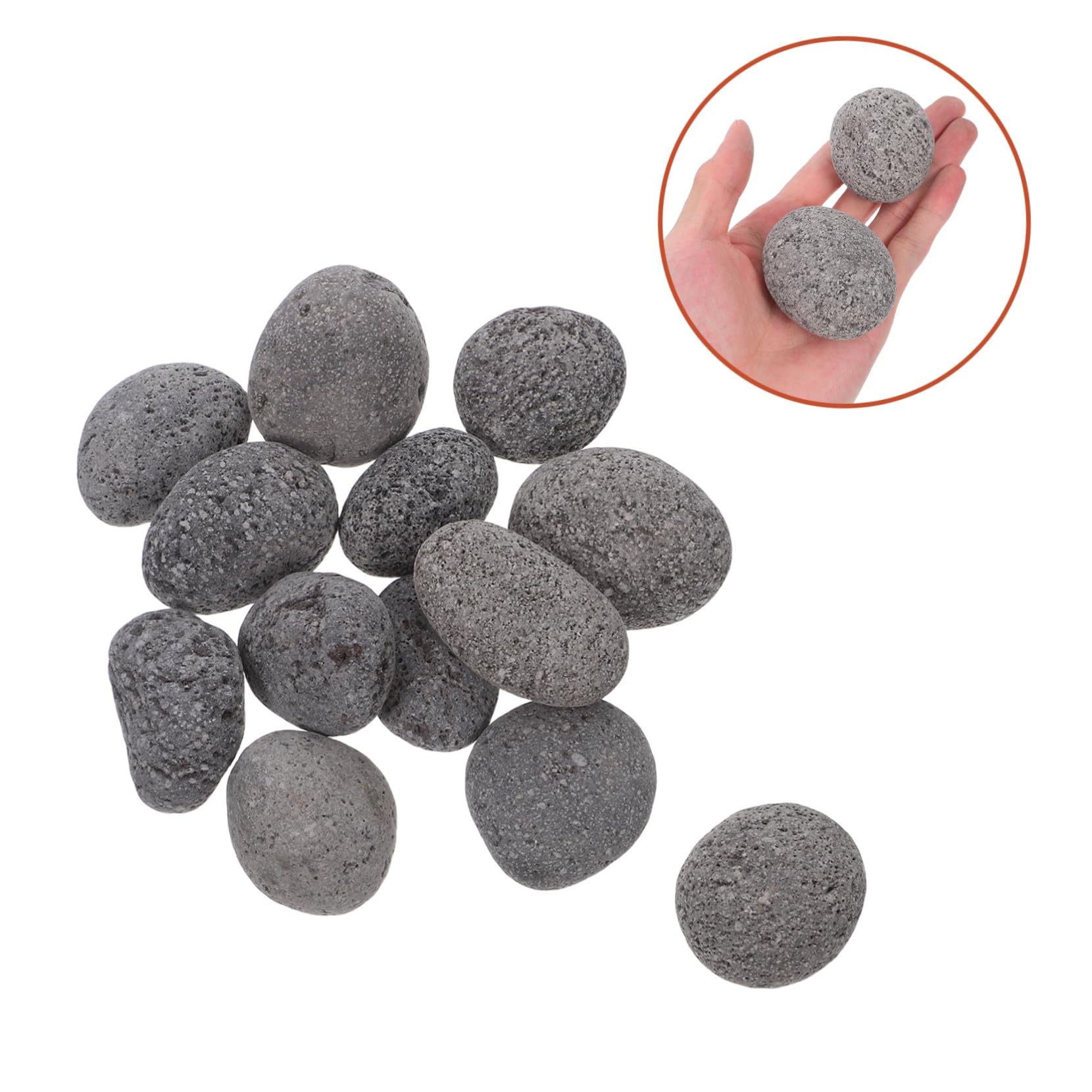 Pietre Vulcaniche per Braciere, 1 Sacchetto in Roccia Vulcanica | Camini senza Canna Fumaria, Uso Indoor e Campeggio, Manutenzione Ridotta, Lunga Durata, Finitura Naturale