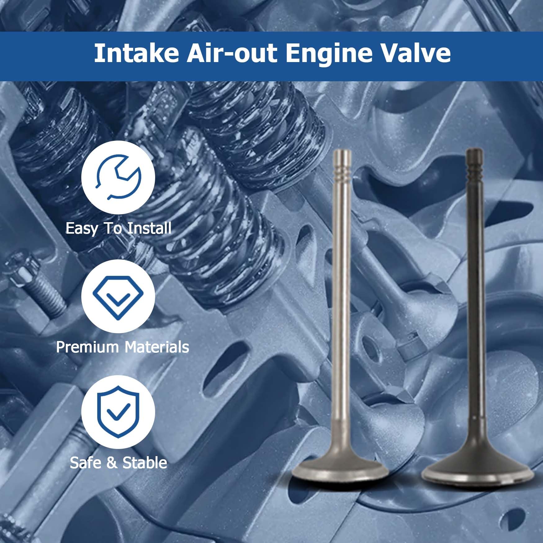 WFLNHB Válvulas de admisión de aire de motor de repuesto para GM 2.0L 2.2L 2.4L Ecotec DOHC