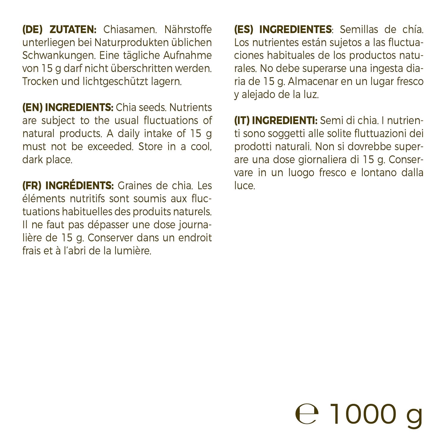 Semi di chia GreatVita, (1 x 4000 g) naturali non OGM