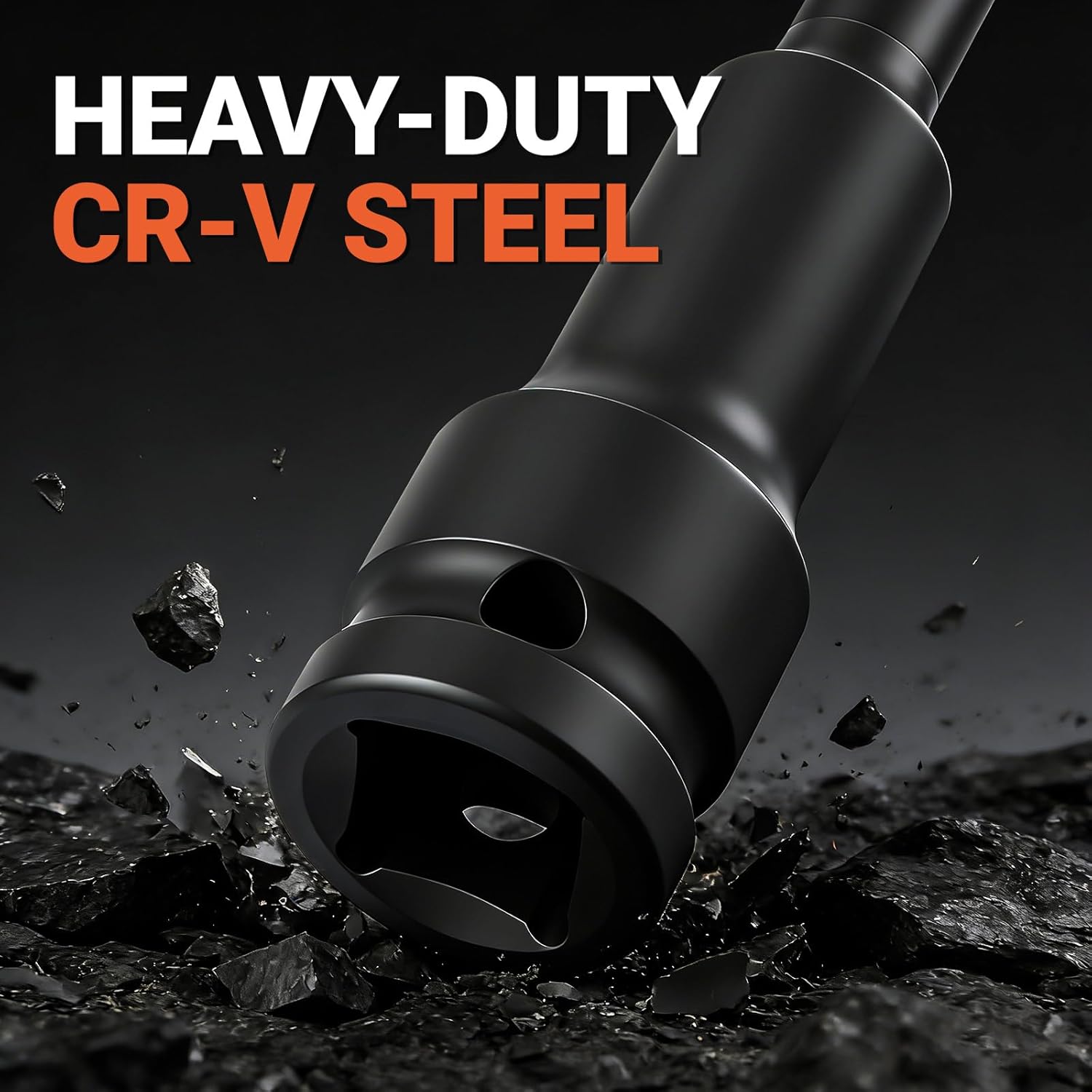 14mm 1/2" Drive Deep Impact Socket, 16.5" Extra Long Socket, 6-point Bolt Removal Tool