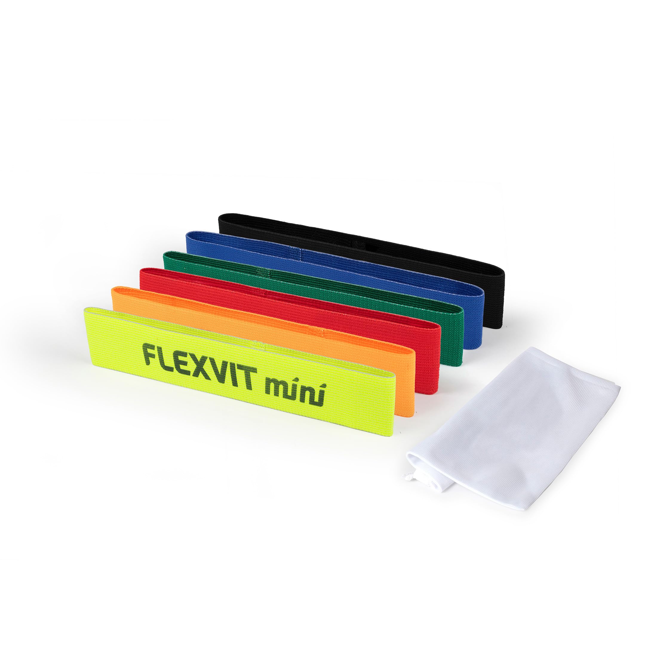 FLEXVIT Mini Band zestaw 3 i 6 taśm fitness do ogólnych ćwiczeń stabilizacyjnych, rozciągania i mobilizacji, różne grubości, dla początkujących i profesjonalistów