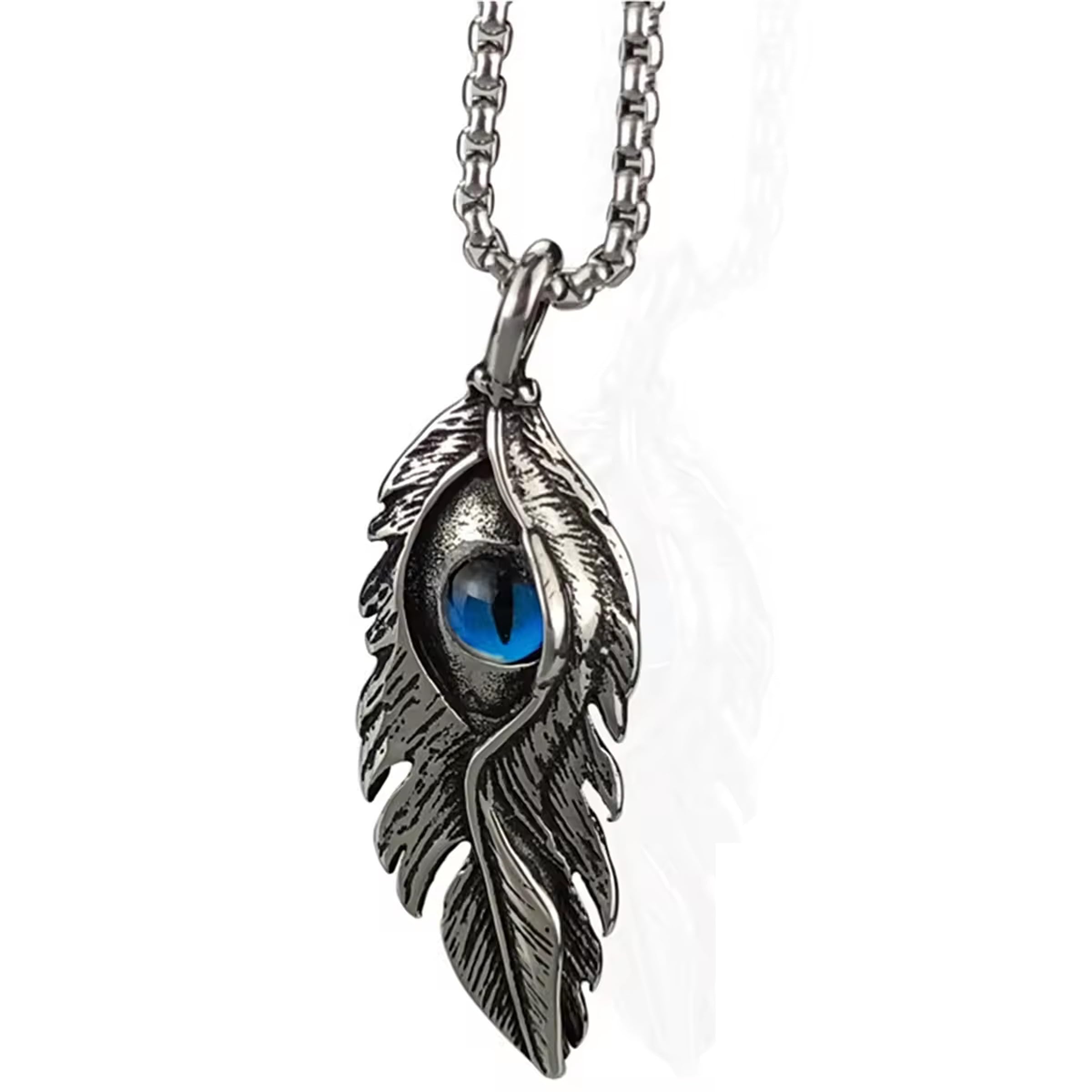 Lila Fashion Jewellery Vintage Devils Eyes Fashion Mens Necklace Feather Hand Pendant Stainless Steel Jewelry Pendant Necklace for Boy Girl Gifts Necklace for Men Women Spiritual Party Jewelry (B0D9QSLTN3) Amazon Price History, Amazon Price Tracker