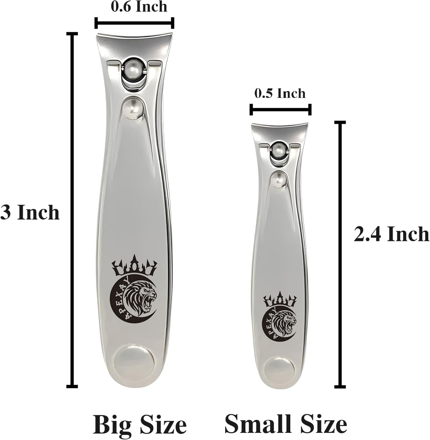 Made in Solingen, Germany - APEXAY Premium Professional Nail Clipper for Men & Women, Ultra Sharp Heavy Duty Surgical Stainless Steel, Maximum Durability (Large + Small)