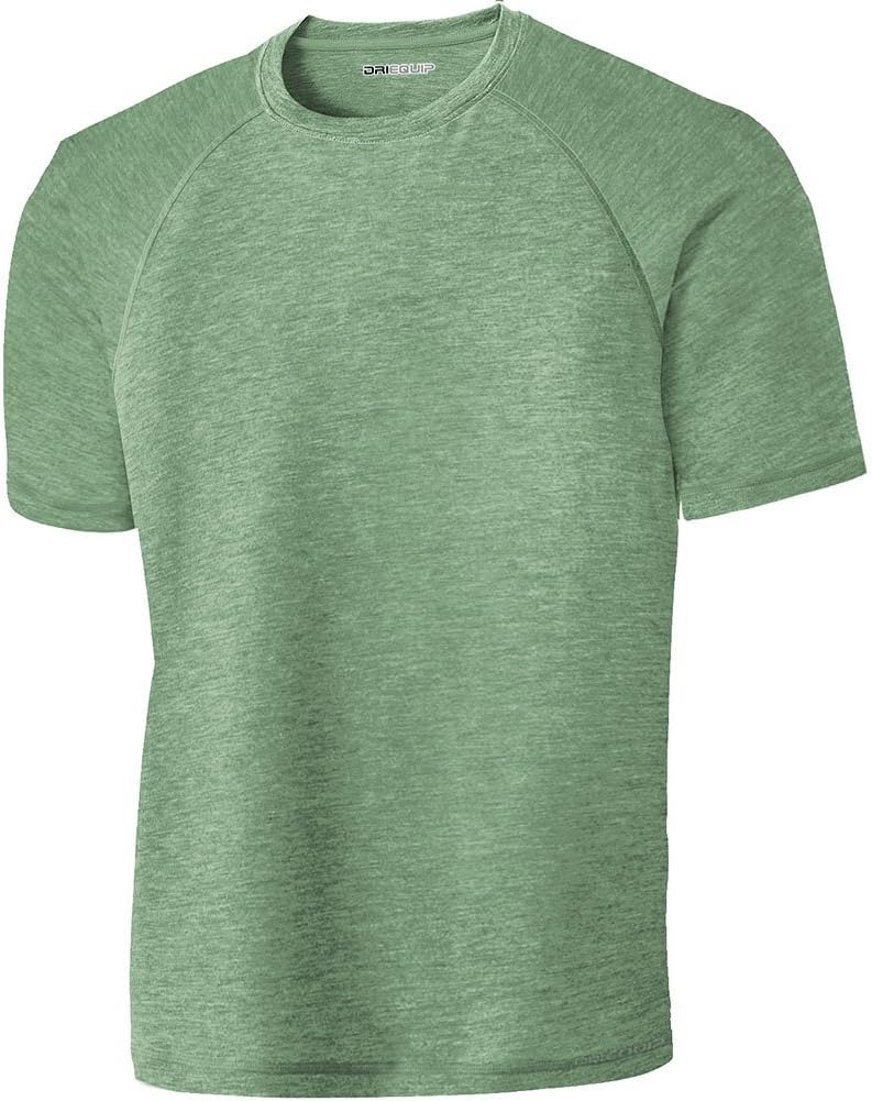 DRIEQUIP PosiCharge Tri-Blend Wicking Raglan Tee in Sizes XS-4XL