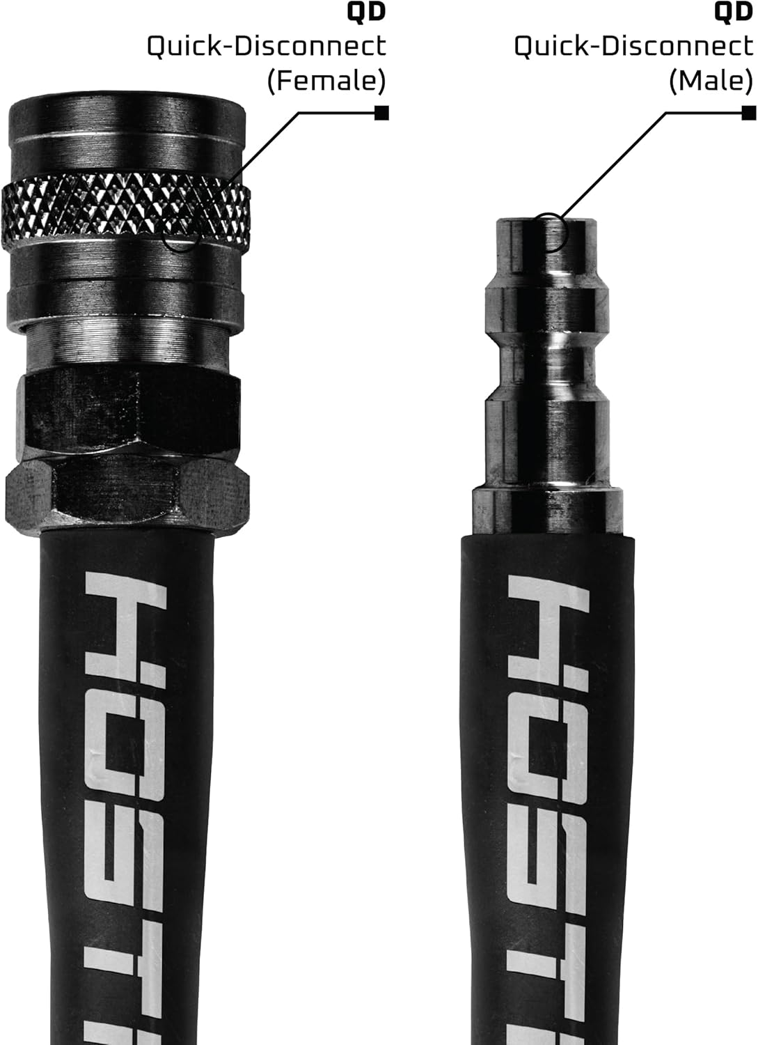 Hostile Airsoft Flex Line Hose 42" Quick-Disconnect for HPA Tanks