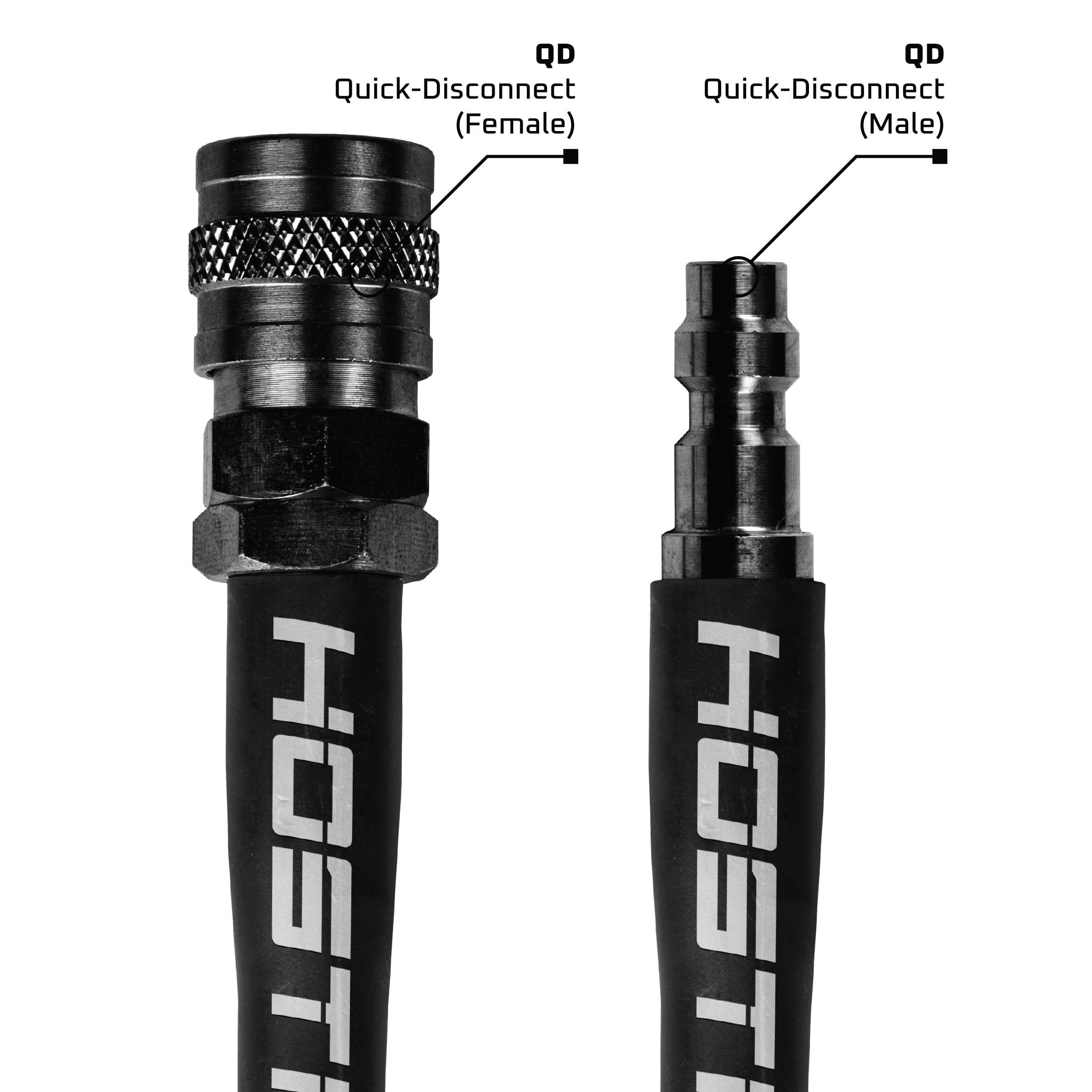 HK Army Hostile Airsoft Flex Line Schlauch 106,7 cm Schnelltrennung für HPA-Tanks (Gold)