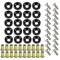 Vista 1 de Kit de 20 piezas para vestir motor: arandelas de aluminio, pernos y tuercas de remache (negro)